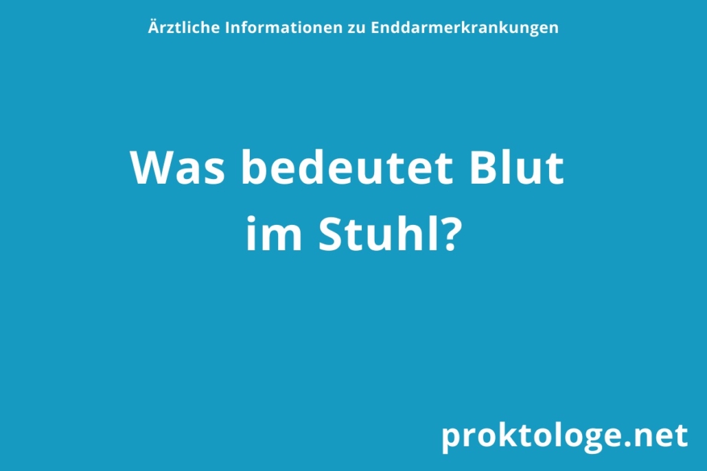 Oberbauchschmerzen Und Blut Im Stuhl